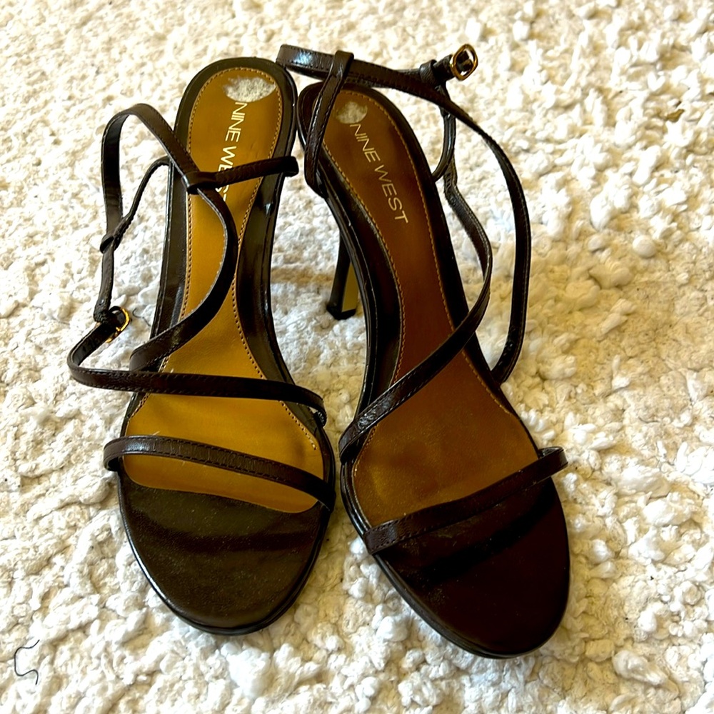 Nine West Brown strappy heels